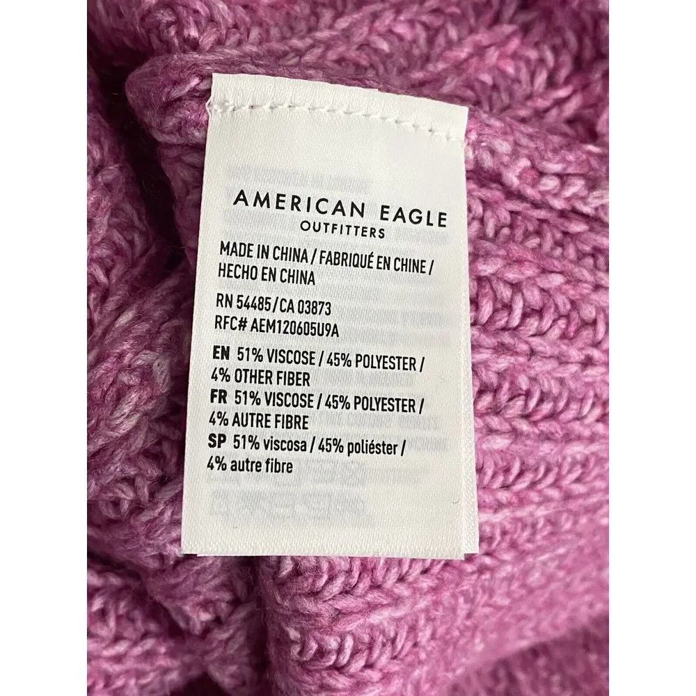 AE Womens Oversized Dreamspun Crew Neck Sweater in Pink Size Medium‎